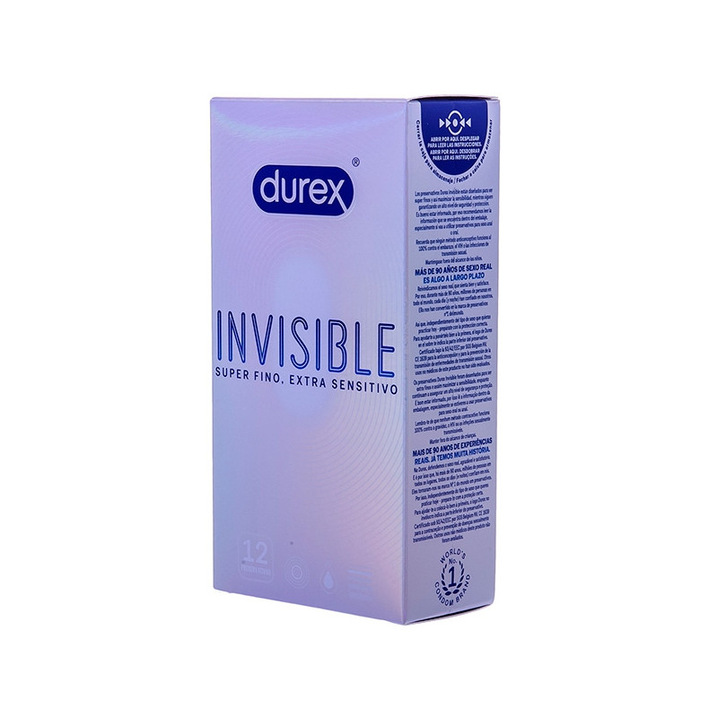 Durex Préservatifs fins Invisible 52mm x12